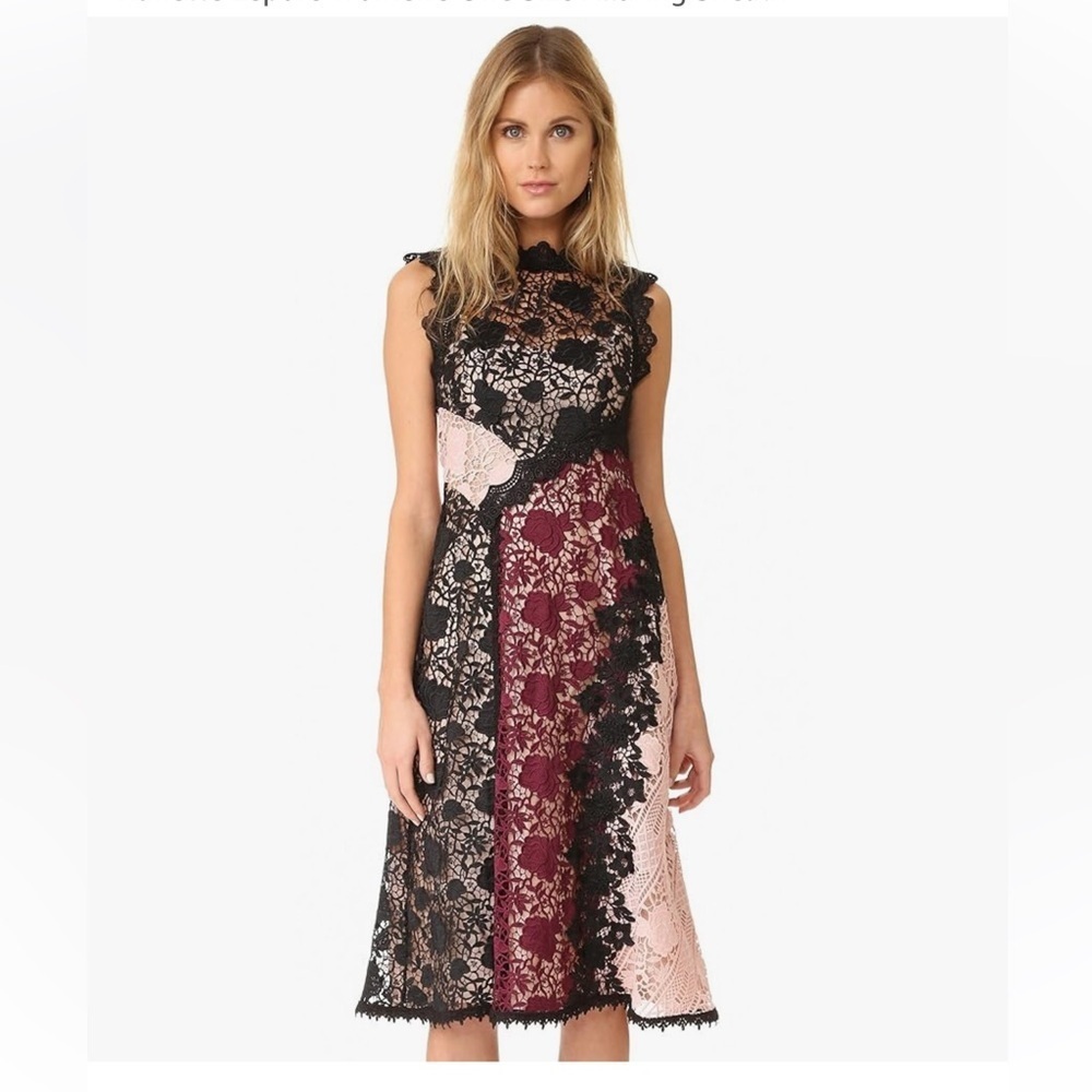 Women’s NANETTE LEPORE Opera fit and flare lace midi dress- Size 6 - Picture 5 of 13